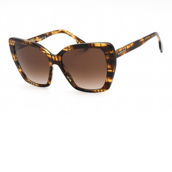 Burberry Checkered Brown Cat Eye Sunglasses brand new in box - Picture 1 of 15